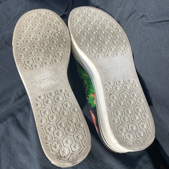 Stella McCartney Women's Sneakers Binx Pink Floral Canvas Platform Slip On - Picture 7 of 15